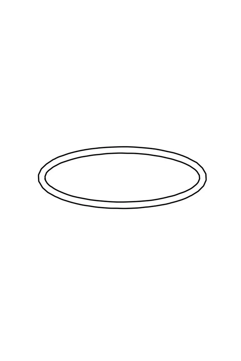 O-Ring von HANSA, einfache, ovale Form, ohne spezielle Maße erkennbar. Design ist minimalistisch und schlicht auf weißem Hintergrund.